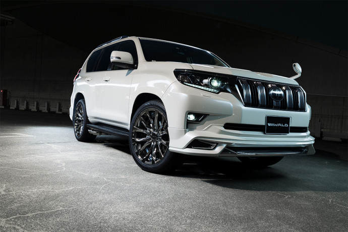 Накладка на передний бампер "Wald" для Toyota Land Cruiser Prado 150 (2017-н.в.) купить недорого с доставкой в Канск