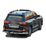Защита заднего бампера «Уголки двойные» (d76\51) для Lexus LX 450d (2016-н.в)(Нерж. Сталь) купить недорого с доставкой в Канск