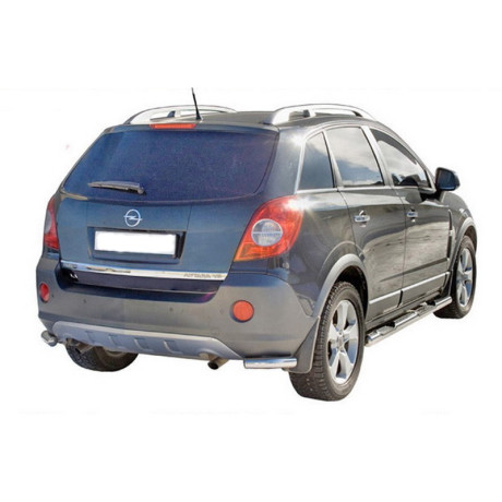 Защита заднего бампера «Уголки» (d63,5) для Opel Antara (2006-2012)(Нерж. Сталь) купить недорого с доставкой в Канск