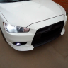 Клыки передние "2.0L" для Mitsubishi Lancer 10 рестайлинг, шагрень (2011-2015) купить недорого с доставкой в Канск