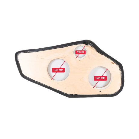 Подиумы Toyota Camry (2011-2016)(3-х компонентные, 16+16см+рупорный твитер) на обивке срезается подстаканник купить недорого с доставкой в Канск