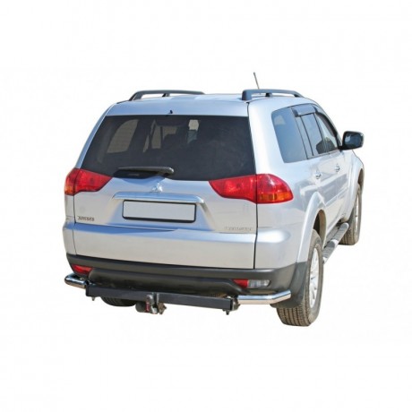 Защита заднего бампера «Уголки» (d63,5) для Mitsubishi Pajero Sport (2008-2013)(Окрашенное) купить недорого с доставкой в Канск