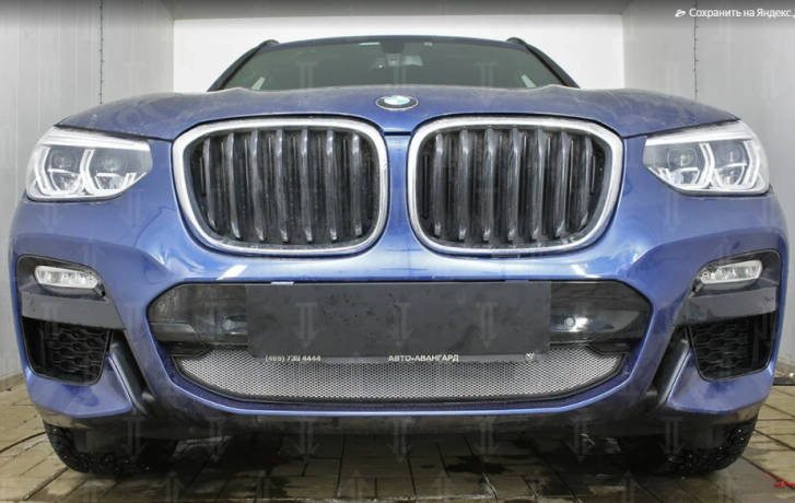 Защита радиатора "Standart" BMW X3 (2017-2021) хром купить недорого с доставкой в Канск