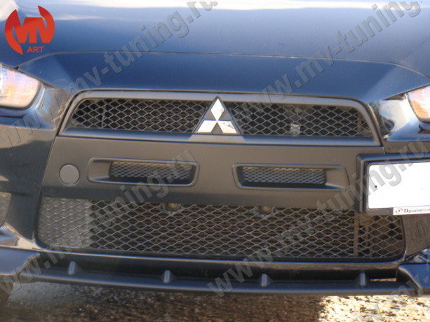 Воздуховоды радиатора в передний бампер (Цельные) var №1 для Mitsubishi Lancer X (2007-2010) купить недорого с доставкой в Канск