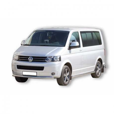 Защита переднего бампера «Труба» (d63,5) для Volkswagen Transporter T5 (2009-2015)(Окрашенное) купить недорого с доставкой в Канск