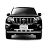 Защита переднего бампера двойная с пластинами d63/63мм (НПС) Toyota Land Cruiser Prado 150 (2013-2016 г.в.) купить недорого с доставкой в Канск