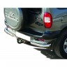 Защита заднего бампера «Уголки Люкс» угловая, цельная для B@3 2123 "Chevrolet Niv@" (d63.5), нержавеющая сталь купить недорого с доставкой в Канск
