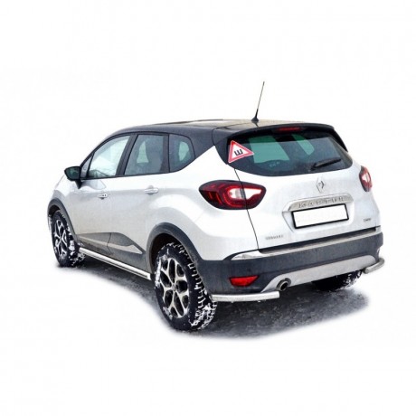 Защита заднего бампера «Уголки» (d51) для Renault Kaptur (2016-н.в.)(Окрашенное) купить недорого с доставкой в Канск