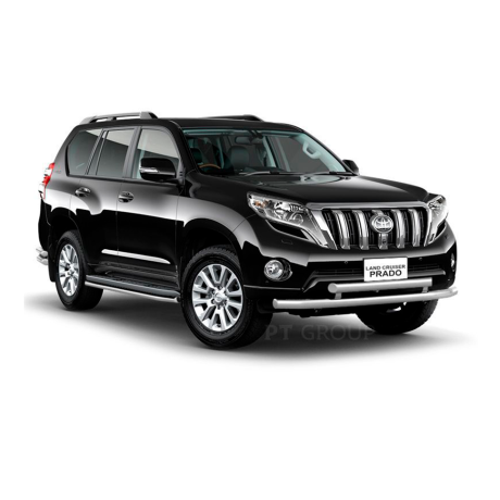 Защита переднего бампера двойная d63/63мм (НПС) Toyota Land Cruiser Prado 150 (2013-2016 г.в.) купить недорого с доставкой в Канск