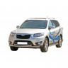 Защита порогов «Труба» (d76) для Hyundai Santa Fe (2010-2012)(Окрашенное) купить недорого с доставкой в Канск