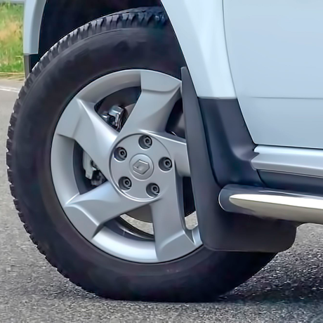 Брызговики ПЕРЕДНИЕ (2 шт) широкие Renault Duster (2012-2020 г.в.) купить недорого с доставкой в Канск