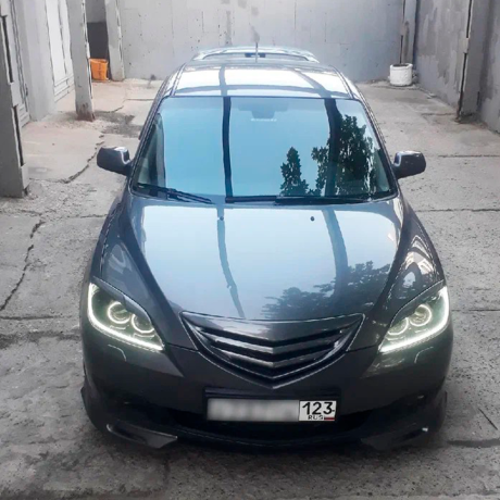 Накладки на фары (реснички) "Корнер" для Mazda 3 хэтчбэк (2003-2009) купить недорого с доставкой в Канск
