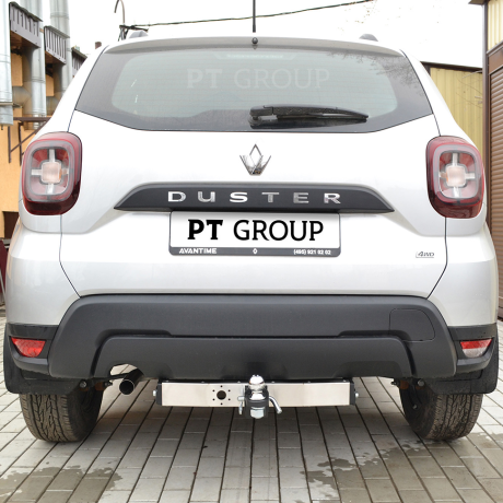 ТСУ /съёмный квадрат/ с НЕРЖ накладкой RENAULT Duster 2021- купить недорого с доставкой в Канск