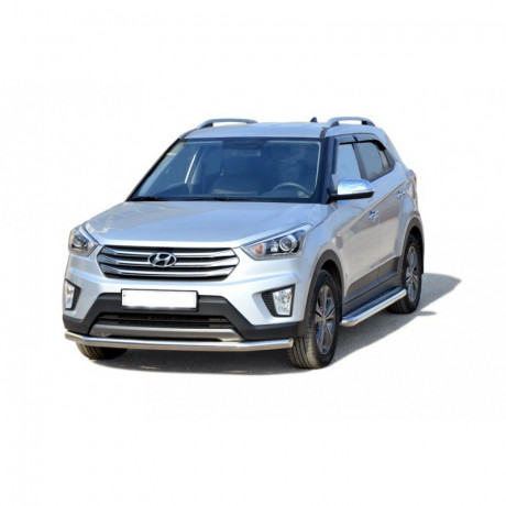 Защита переднего бампера «Труба» (d63,5) для Hyundai Creta (2016-н.в.)(Окрашенное) купить недорого с доставкой в Канск