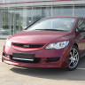Накладка (юбка) переднего бампера "Mugen Style" для Honda Civic 4d (2006-2009) купить недорого с доставкой в Канск
