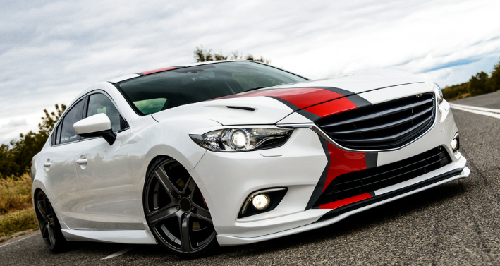 Сплиттер передний под стандартный бампер для Mazda 6 (2013-н.в.) купить недорого с доставкой в Канск