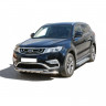 Защита переднего бампера «Труба двойная» (d51) для Geely Atlas (2016-н.в.)(Окрашенное) купить недорого с доставкой в Канск