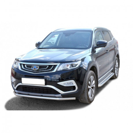 Защита переднего бампера «Труба» (d51) для Geely Atlas (2016-н.в.)(Окрашенное) купить недорого с доставкой в Канск