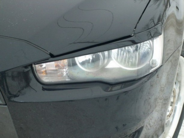 Накладки на фары (реснички) для Mitsubishi Lancer X (2007-2016) купить недорого с доставкой в Канск