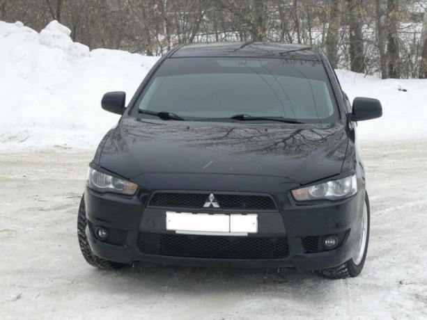 Накладки на фары (реснички) для Mitsubishi Lancer X (2007-2016) купить недорого с доставкой в Канск