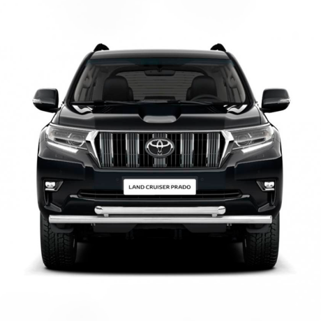 Защита переднего бампера двойная d63/63мм (НПС) TOYOTA LAND CRUISER PRADO 150 (2017-н.в.) купить недорого с доставкой в Канск