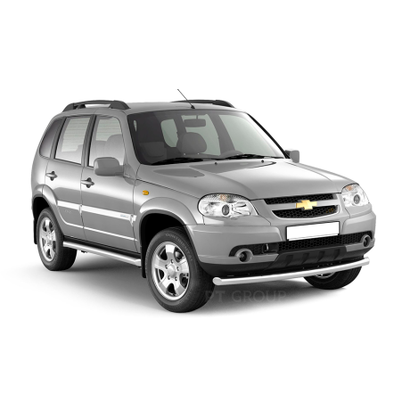 Защита переднего бампера одинарная d63мм (НПС) CHEVROLET Niv@ 2009-2020/ L@DA Niv@ 2020- купить недорого с доставкой в Канск