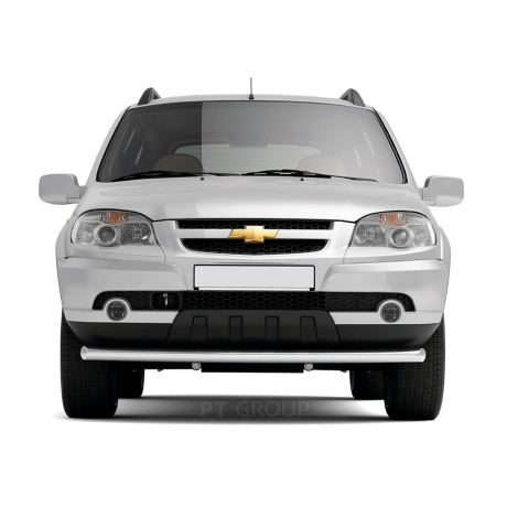 Защита переднего бампера одинарная d63мм (НПС) CHEVROLET Niv@ 2009-2020/ L@DA Niv@ 2020- купить недорого с доставкой в Канск