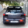 Накладки (клыки) на задний бампер Mazda 3, хэтчбэк (2003-2009), глянец купить недорого с доставкой в Канск