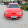 Накладки на фары (реснички) "Лодочки" для Mazda 3, хэтчбэк (2003-2009) купить недорого с доставкой в Канск