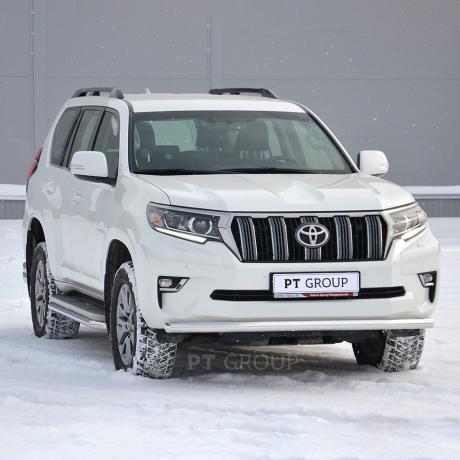 Защита переднего бампера одинарная d63мм (НПС) TOYOTA LAND CRUISER PRADO 150 (2017-н.в.) купить недорого с доставкой в Канск