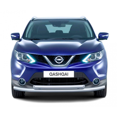 Защита переднего бампера двойная d63/51мм (НПС) Nissan Qashqai (2016-н.в.) купить недорого с доставкой в Канск