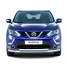Защита переднего бампера двойная d63/51мм (НПС) Nissan Qashqai (2016-н.в.) купить недорого с доставкой в Канск