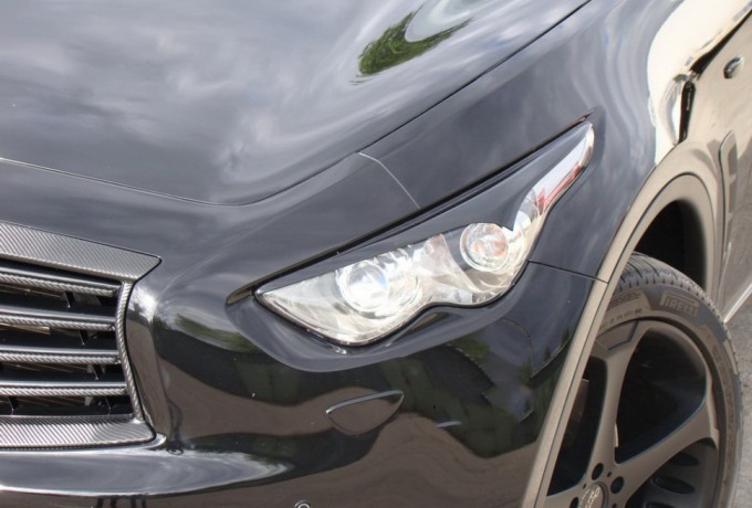 Накладки на фары (реснички) var №1 для Infiniti FX (2nd generation)(2008-2013) купить недорого с доставкой в Канск
