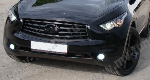 Накладки на фары (реснички) var №1 для Infiniti FX (2nd generation)(2008-2013) купить недорого с доставкой в Канск