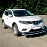 Защита переднего бампера одинарная d63мм (НПС) Nissan X-Trail (2015-н.в.) купить недорого с доставкой в Канск
