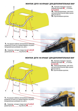 Дуга на крышу для дополнительных фар DAF FT XF105.510-560 (2008-2013)(Нерж. Сталь) купить недорого с доставкой в Канск