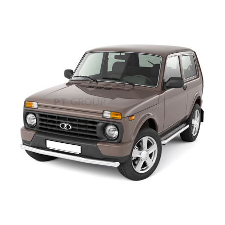 Защита переднего бампера одинарная d63мм (НПС) для L@DA 4x4 Urban (2015 г.в.) купить недорого с доставкой в Канск
