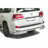 Защита заднего бампера «Уголки двойные» (d76) для Toyota Land Cruiser 200 Executive Lounge (2018-н.в.)(Окрашенное) купить недорого с доставкой в Канск