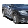 Защита порогов «БУМЕР» алюминиевая с резинкой для Nissan X-trail (2013-н.в.) купить недорого с доставкой в Канск