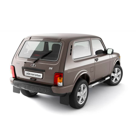Защита порогов с накладками d76мм (НПС) L@DA "4х4 2121" 1995-/ "4x4 URBAN" 2015- купить недорого с доставкой в Канск