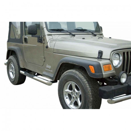 Защита порогов (d76) для JEEP Wrangler (2002-2004)(Окрашенное) купить недорого с доставкой в Канск