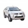 Защита переднего бампера «Труба двойная» (d63,5) для Mitsubishi L200 (2006-2014)(Окрашенное) купить недорого с доставкой в Канск