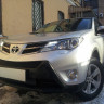 Защита радиатора "Standart" Toyota RAV4 (2012-2015) верх, чёрная купить недорого с доставкой в Канск