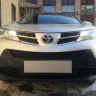 Защита радиатора "Standart" Toyota RAV4 (2012-2015) верх, чёрная купить недорого с доставкой в Канск