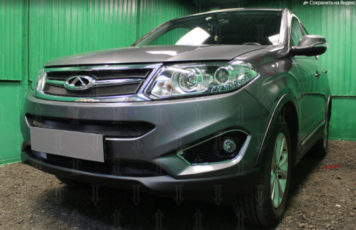 Защита радиатора "Standart" Chery Tiggo 5 (2014-2016) низ, чёрная купить недорого с доставкой в Канск
