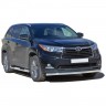 Защита порогов «Труба с проступью» (d76) для Toyota Highlander (2014-2015)(Окрашенное) купить недорого с доставкой в Канск