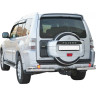 Защита заднего бампера «Уголки двойные» (d63,5) для Mitsubishi Pajero IV (2006-2015)(Нерж. Сталь) купить недорого с доставкой в Канск