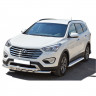 Защита переднего бампера «Труба двойная» (d63,5) для Hyundai Grand Santa Fe (2014-2015)(Окрашенное) купить недорого с доставкой в Канск